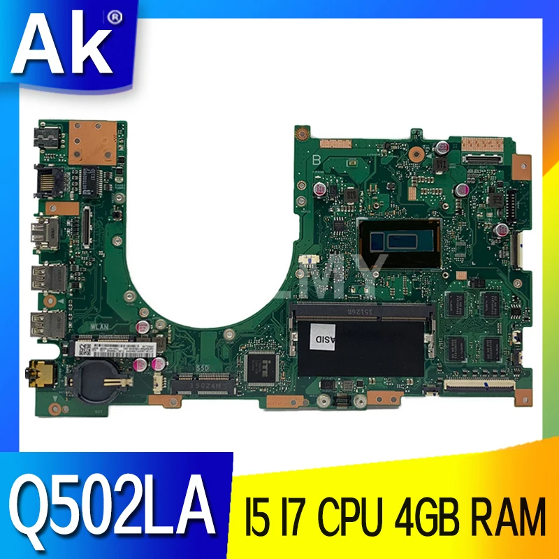 Q502LA дънна Платка на Лаптоп I5 I7 Процесор, 4 GB Оперативна Памет За Asus Q502LAB Q502LA Q502L дънна Платка на Лаптоп Изображение 0