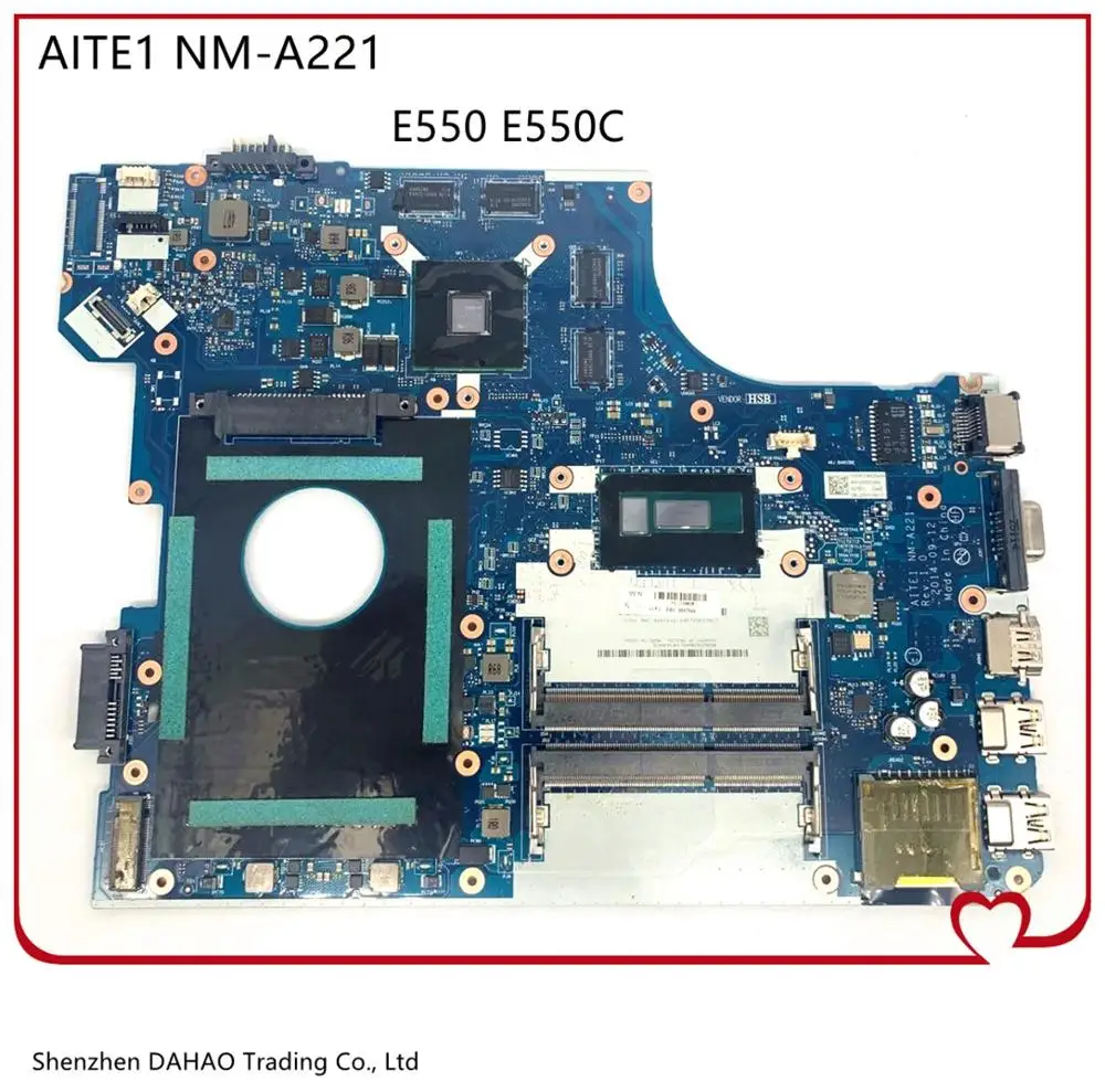 Дънна платка AITE1 NM-A221 за лаптоп Lenovo Thinkpad E550C E550 дънна Платка с процесор I3 ах италиански хляб! r7 M265 2 GB GPU 100% напълно тестван Изображение 0