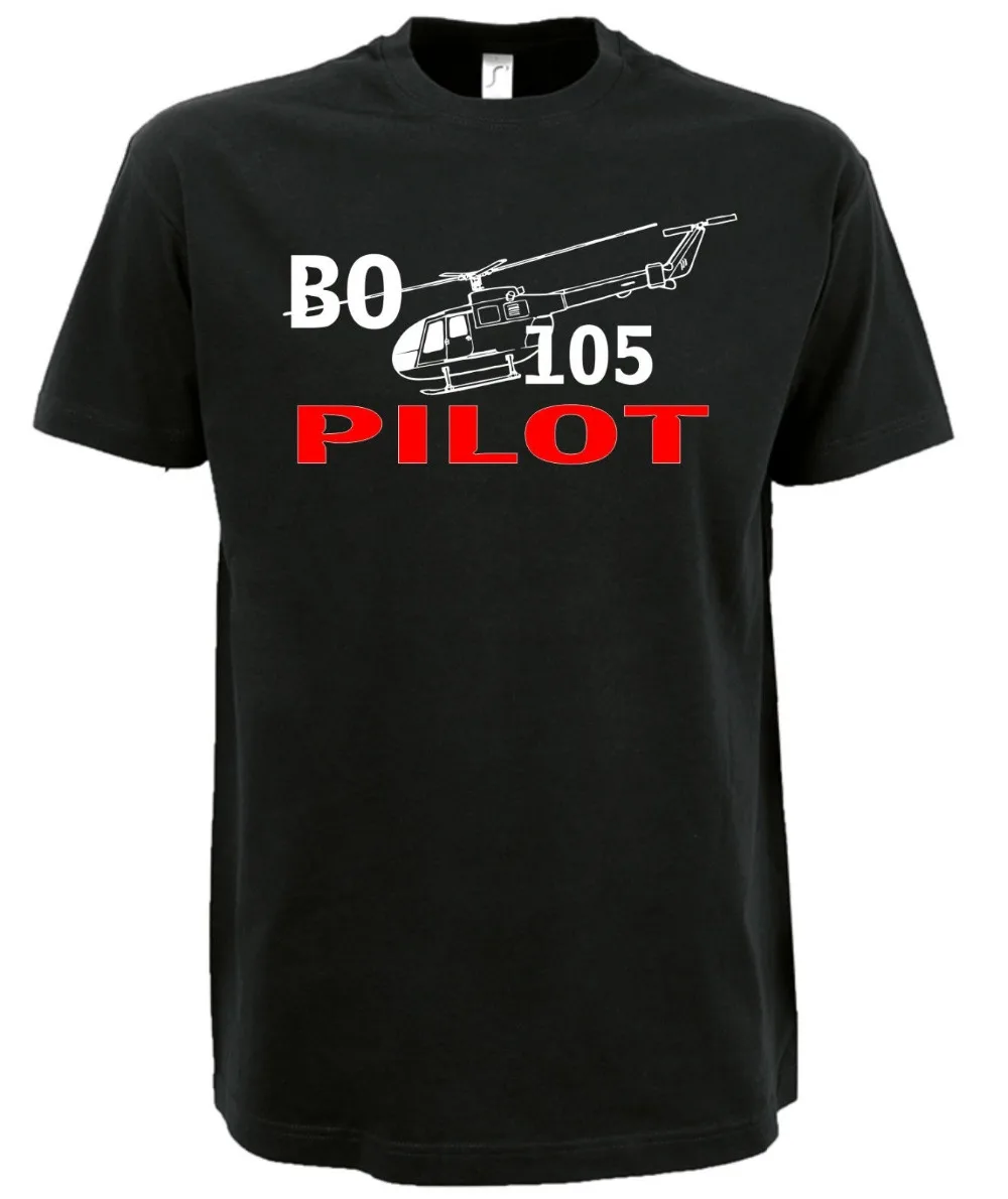 Тениска Bo 105, Тениска с Хеликоптер, Риза Bo-105 Pilo, Брандираната Тениска За Мъже, 2019, Модни Уникална Памучен Армията Тениска с Къс Ръкав и Кръгло деколте Изображение 0