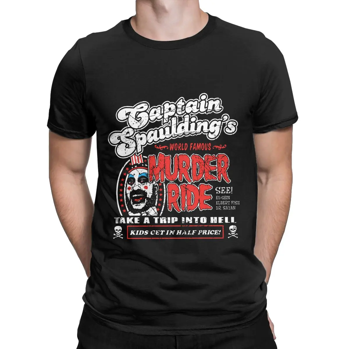 Тениски Captain Spaulding Murder Ride за Мъже, 100% Памук, Новост, Тениски с Кръгло Деколте, Риза с Къс Ръкав, Дрехи, Идея за Подарък Изображение 0