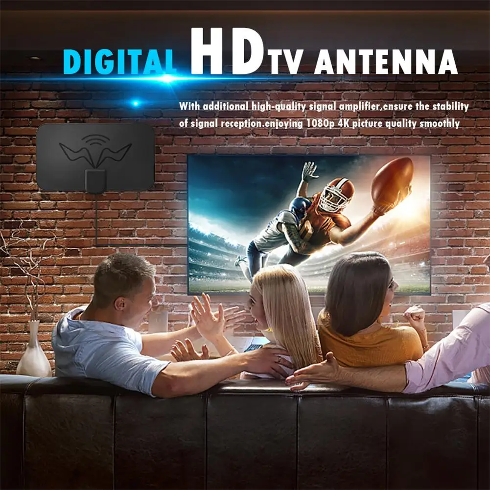 4k Стаен Цифрова телевизионна Антена С Висок коефициент на усилване Ultra HD 1080p DVB-T Tv Антена С Усилване на Усилване на Сигнала Изображение 1