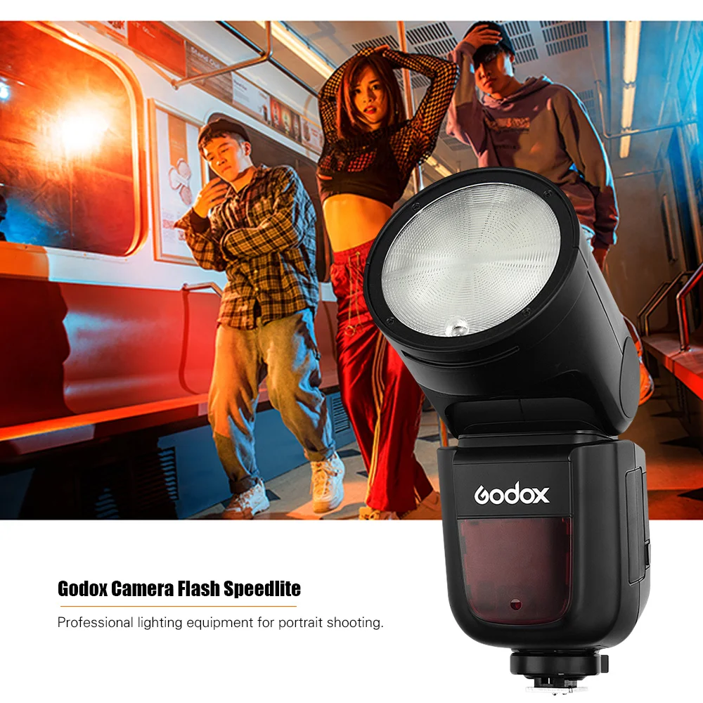 Godox V1C Професионална Светкавица за фотоапарат Speedlite + X2T-C E-TTL II Безжичен Предизвика Избухването на 2,4 G за Canon EOS 1500D 5D Mark учене през целия живот Изображение 1