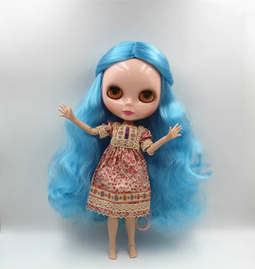 Blygirl Blyth кукла Небето сини коса гола кукла 30 см съвместно тялото на 19 съвместно САМ кукла може да промени грим Изображение 2