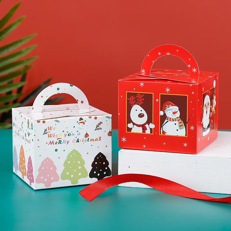20PCS Нова Коледна Кутия шоколадови Бонбони, Подаръчни Пакети с Коледен Елен на Дядо Коледа Бисквити, Бонбони Пакети Весела Коледа направи си САМ Украса За Дома Партита Изображение 3