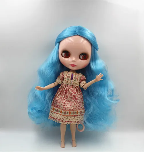 Blygirl Blyth кукла Небето сини коса гола кукла 30 см съвместно тялото на 19 съвместно САМ кукла може да промени грим Изображение 3