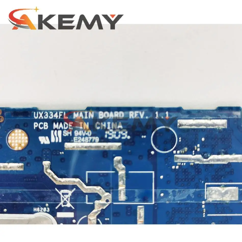 Akemy UX334FL дънна Платка за лаптоп ASUS ZenBook 13 UX434FLC UX334F UX334FL 100% тест оригиналната дънна платка I7-10510U 8G/RAM (V2G) Изображение 4