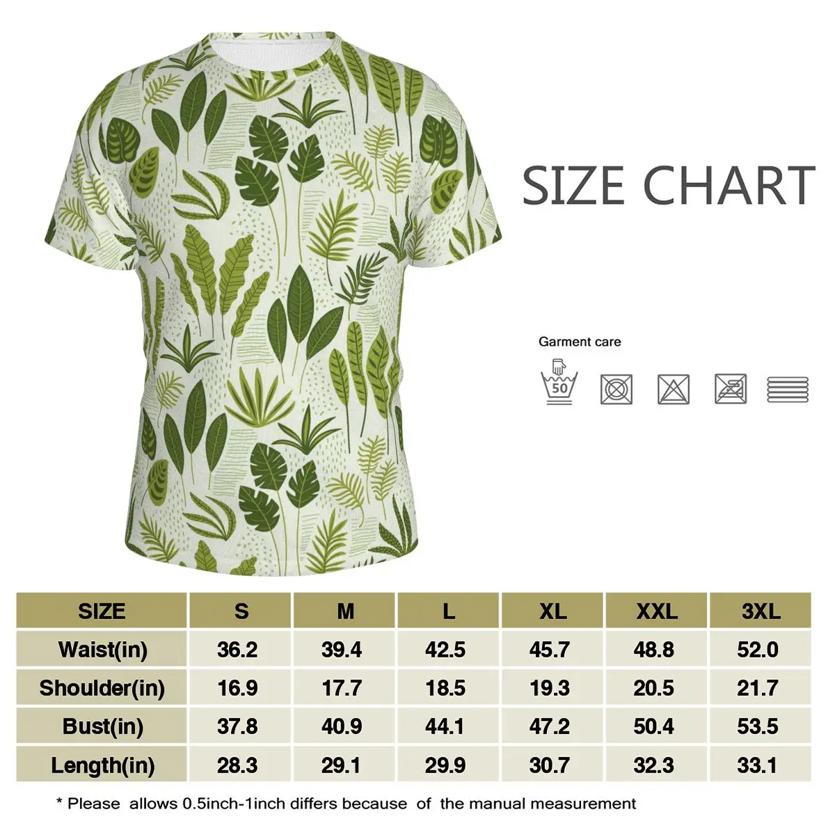 Растителната печат 2021 Лятна мода мъжка лятна риза с 3D-принтом, уличен костюм в стил хип-хоп, забавна тениска Изображение 5