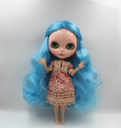 Blygirl Blyth кукла Небето сини коса гола кукла 30 см съвместно тялото на 19 съвместно САМ кукла може да промени грим Изображение 0