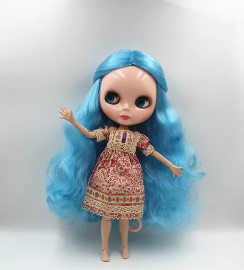 Blygirl Blyth кукла Небето сини коса гола кукла 30 см съвместно тялото на 19 съвместно САМ кукла може да промени грим Изображение 1
